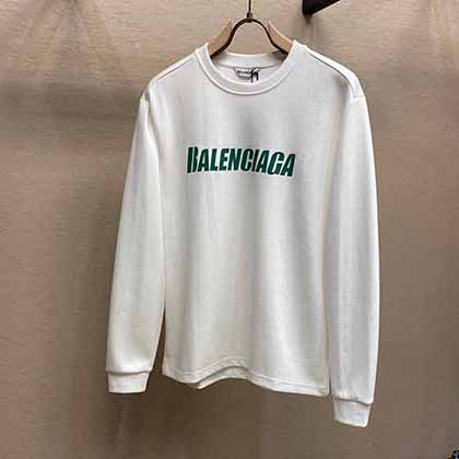 Balnclaa新限定配色绿色字母圆领雪白色卫衣。
