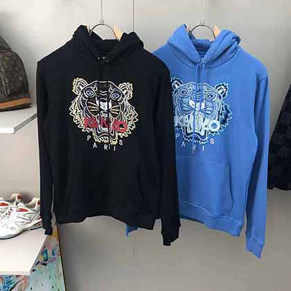 十大大品牌网KeNZo家族经典高街新款系列情侣款棉质连帽卫衣运动衫