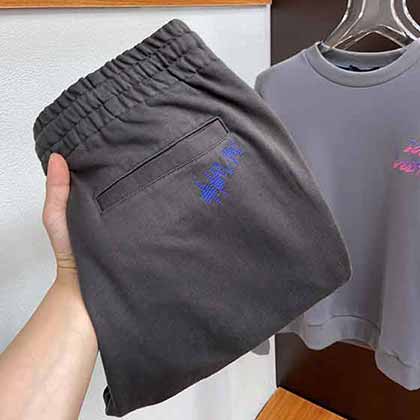 10大名牌网新款韩国潮牌AR贴布刺绣字母图案休闲裤