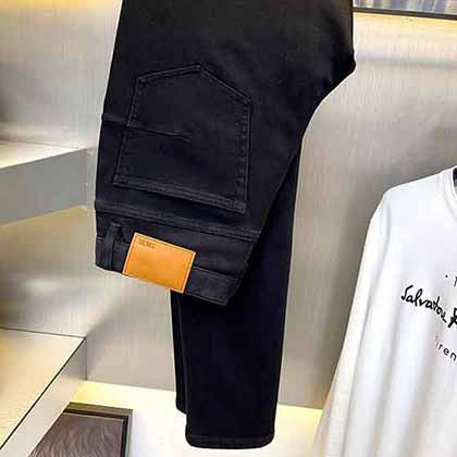 秋冬季迪奥直筒牛仔裤男高等商务休