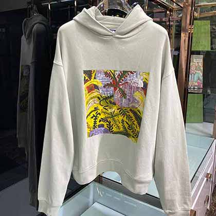 北面男女同款前幅新品牌l图案帽衫卫衣