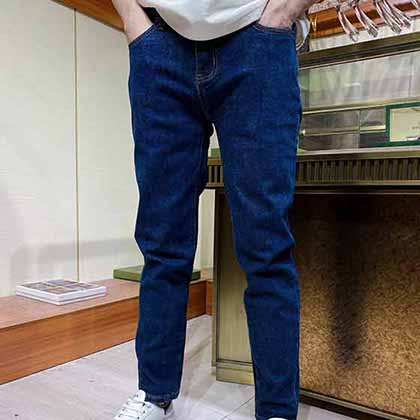 秋冬款大品牌普拉男牛仔裤修身直筒高等时尚弹力青年休闲宽松百搭裤