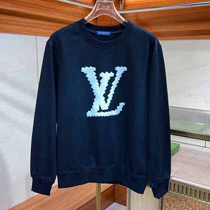 大品牌服装网LV路易威登官网100高支纯棉圆领卫衣