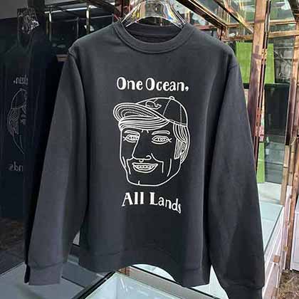 北面男女同款 前幅新品牌l图案圆领卫衣