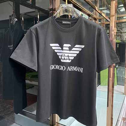 阿玛尼最新经典款系列图案logo短袖T恤
