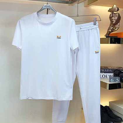 芬迪春夏新品奢华高等定制短袖套装