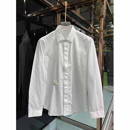 欧洲新版本Dior ss春夏新品男士白色衬衫