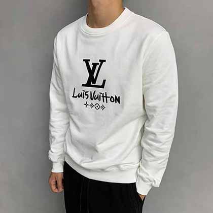 驴牌大品牌白色卫衣 定制精梳棉潮流logo印花套头卫衣