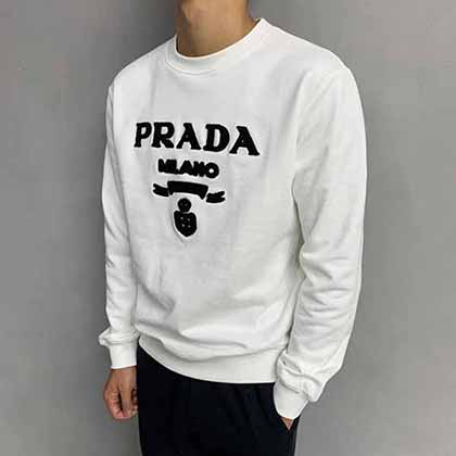 定制精梳棉大品牌休闲卫衣，PRA品牌刺绣卫衣