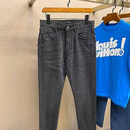 Prada国际大品牌男裤 春夏新款男士休闲牛仔裤