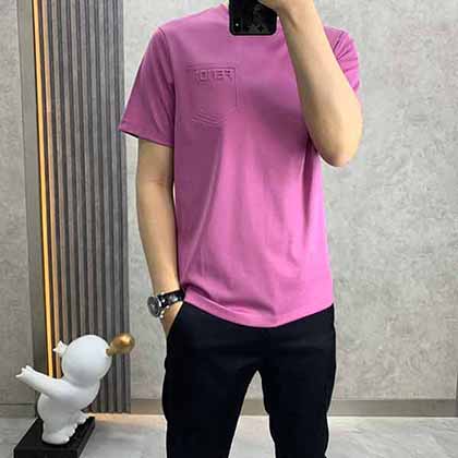 夏季新款芬迪短袖t恤男士高等定制时尚圆领T恤