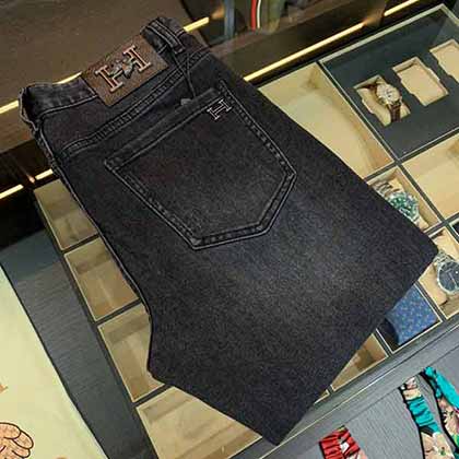 爱马仕大品牌牛仔裤 新款男士小直筒休闲牛仔裤
