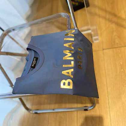 巴尔曼（Balmain）英文字母LOGO印花短袖T恤