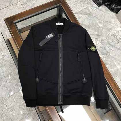石头岛STONE半拉链卫衣搭配，独特石头标志新款拉链卫