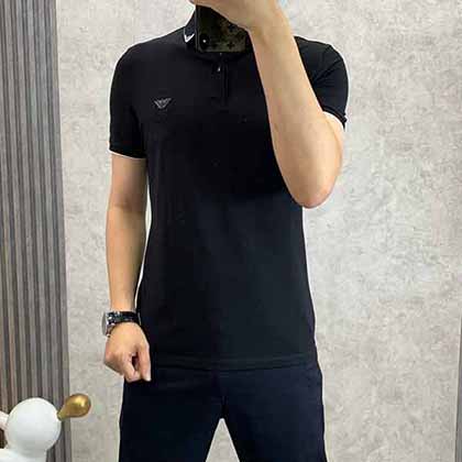 阿玛尼 ss春季新品高等翻领polo海外经典单品