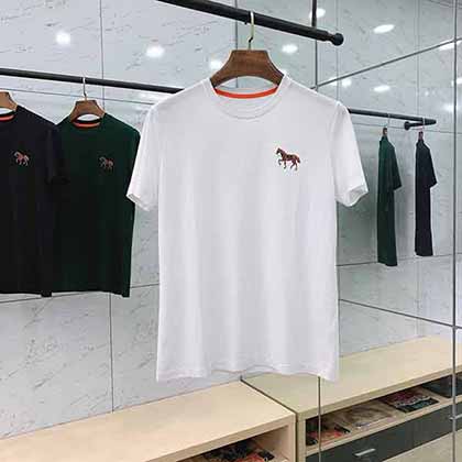 Hermès 爱马仕时尚精致密针刺绣休闲短TEE