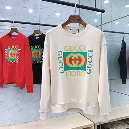 Gucci古驰定制420G大毛圈时尚休闲套头卫衣