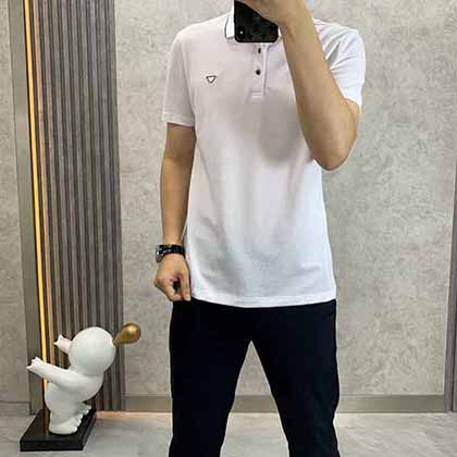 阿玛尼男装旗舰店春季新品高等翻领polo衫