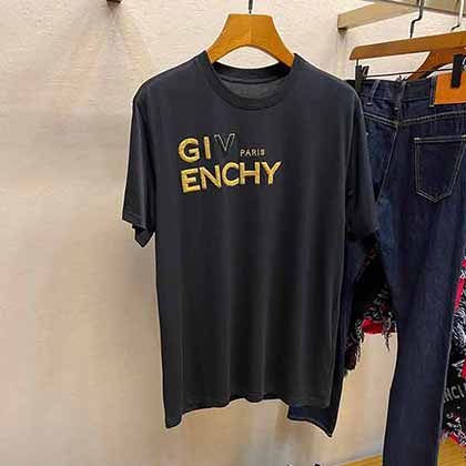 Givenchy刺绣工艺字母Logo男士纯棉休闲T恤