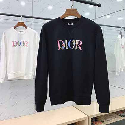 Dior秋冬花卉绣花套头卫衣，质地超赞，时尚帅气！