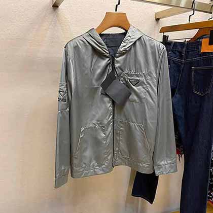 Prada轻奢商务3角标+新元素口标PD夹克外套