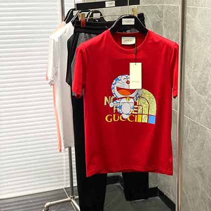 GUCCI胸前高等烫钻印花工艺哆