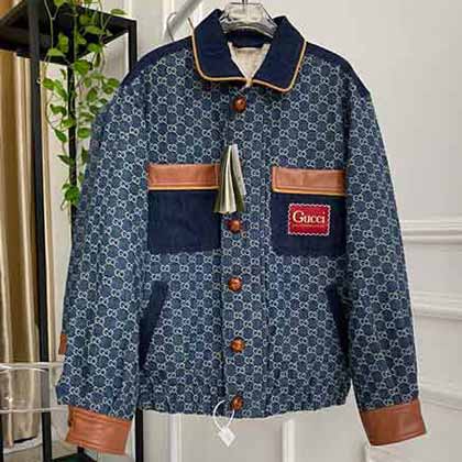 GUCCI全网高版本原版复古提花牛仔外套