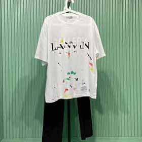 原版1.1 Lanvin X Gallery dept 重叠logo 泼墨版短袖