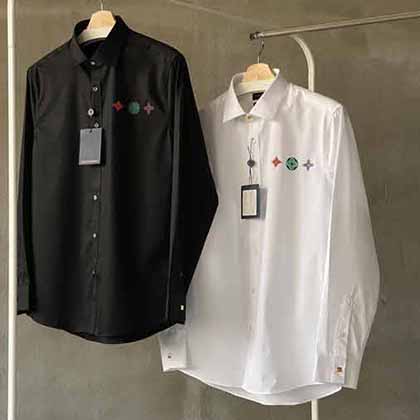 LV高等白金级臻品三花衬原单男士高等长袖衬衫