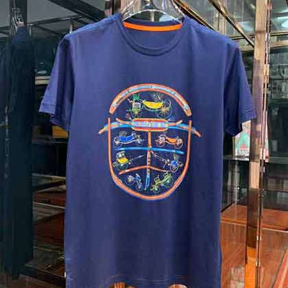 爱仕(Hemès) 新的品质单双丝光圆领T恤