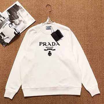 PRAA秋冬新款做旧印花字母logo圆领卫衣