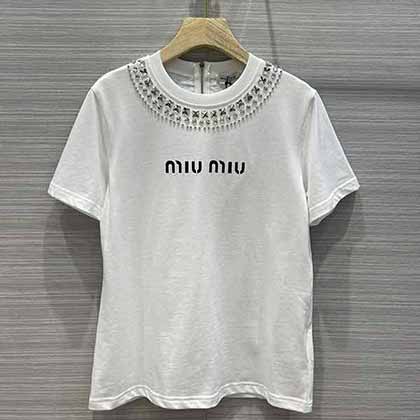 原版定制miu21早秋新品纯棉上衣，气质少女风减龄又时