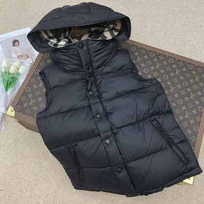 巴宝莉同款大品牌马甲 马夹 百搭经典款小短款背心羽绒服男