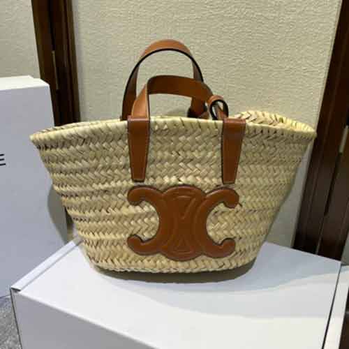 罗意威大品牌国际品牌女包 新款潮牌草编包 斜挎梯形手提包