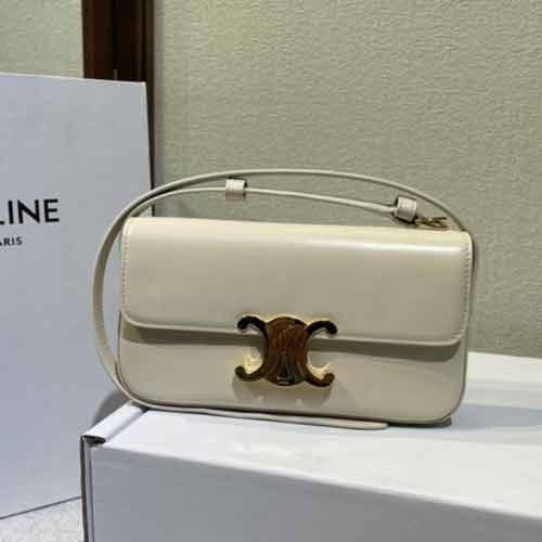 celine女包新款代买豆腐包  复古斜挎腋