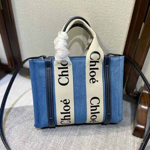 Chloe国际大品牌托特包 牛仔布女大容量包 新