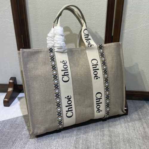 Chloe菱格刺绣托特包 大品牌国际品牌购物袋 新款轻