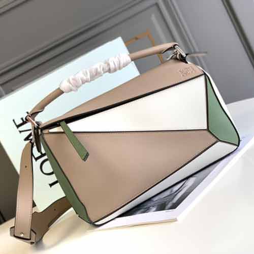代买新品罗意威女包Puzzle几何包 LOEWE拼接mini单肩