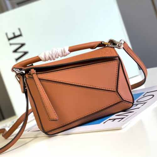 专柜大品牌Loewe真皮女包 潮小香风Puzzle mini迷你
