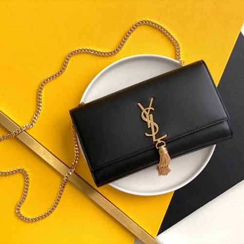 亿森皮具代买YSL/圣罗兰女包Kate鳄鱼压纹流苏包链条