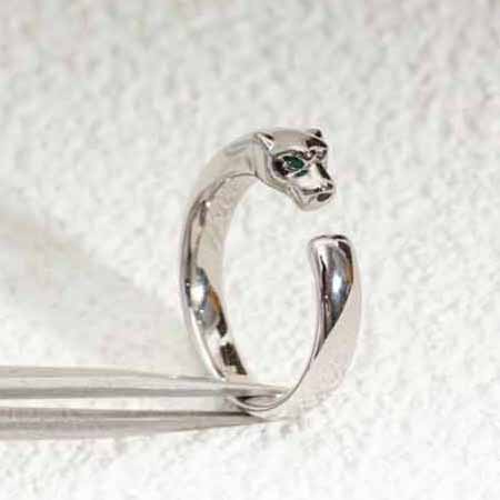 艾时尚饰品卡地亚的标志性动物形象猎豹光金戒指