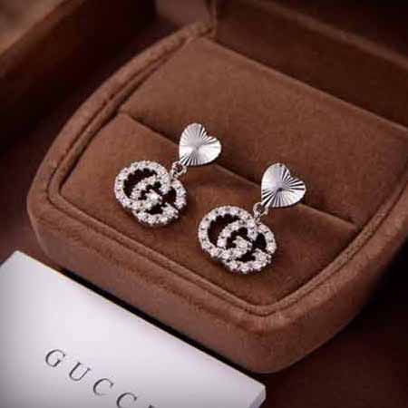古奇Gucci耳环女925银针耳钉黄铜复古大品牌耳饰