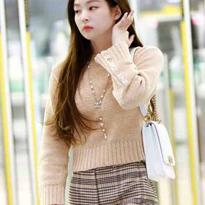 全球饰品网大品牌明星同款香奈儿女士吊坠项链