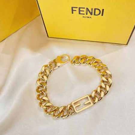 霸气十足！Fendi芬迪金属字母链 