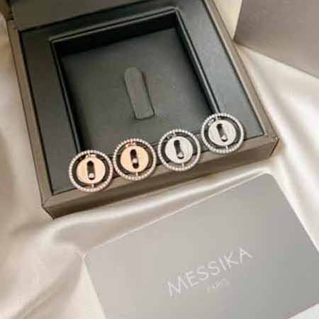 21年Messika大牌最火Move系列梅西卡 钻石 滑动 耳钉