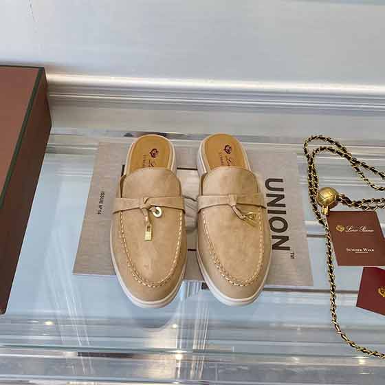Loro Piana大品牌网鞋情侣款圆头一脚蹬百搭女鞋