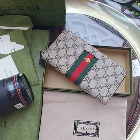 Guccissima新款大品牌男士钱包，双G彩虹条系列
