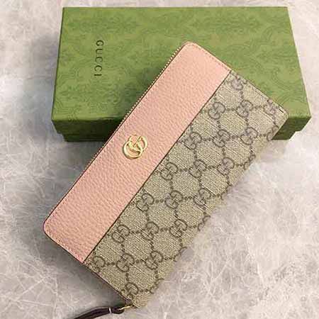 gucci女士长款钱包 大品牌真皮钱