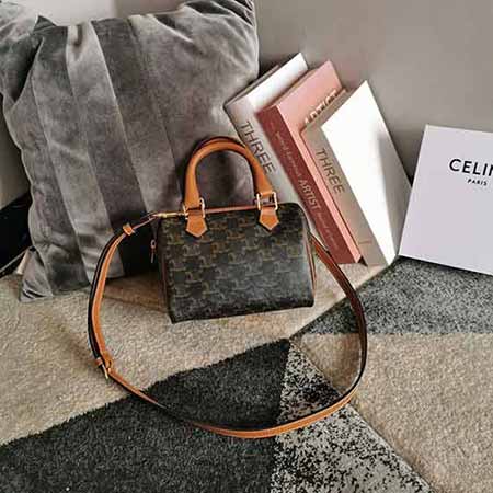 新款轻奢大品牌凯旋门老花波士顿包包 CELINE手提包 枕头包