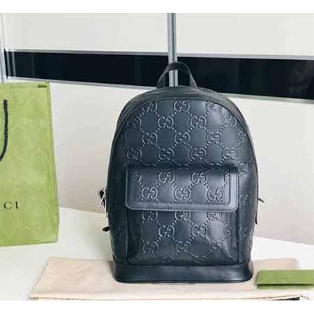 gucc古奇男士时尚大品牌休闲双肩包 经典GG图案双肩背包